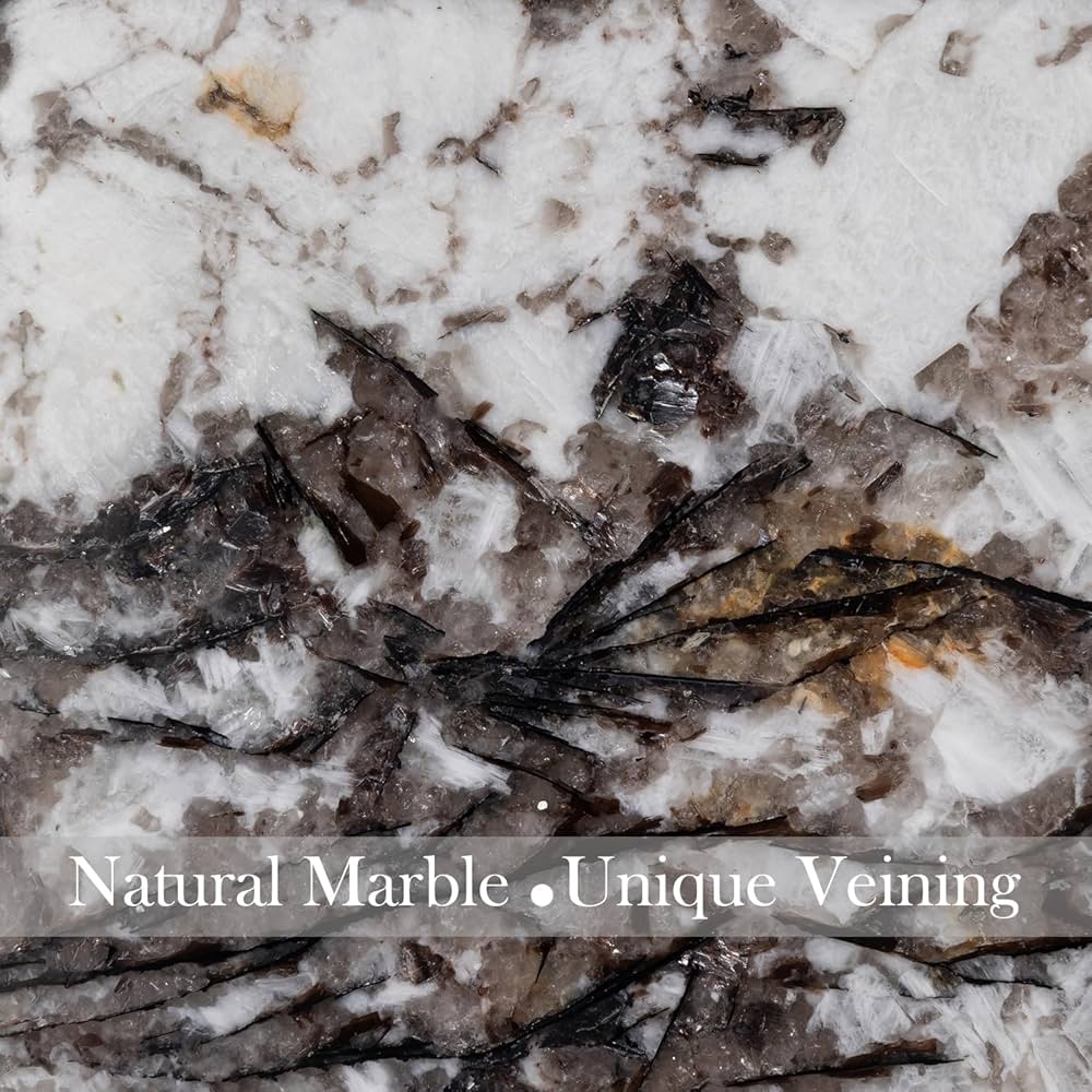 Natural Marble Decorative Wall Art Home Decor for Living Room Abstract Stone Painting Bedroom Aesthetic Office Farmhouse Fall Rustic Heavy Texture Picture Framed 14×14 inch Pandora Stone