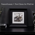 Natural Marble Decorative Wall Art Home Decor for Living Room Abstract Stone Painting Bedroom Aesthetic Office Farmhouse Fall Rustic Heavy Texture Picture Framed 14×14 inch Pandora Stone