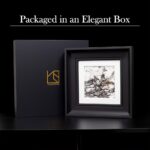 Natural Marble Decorative Wall Art Home Decor for Living Room Abstract Stone Painting Bedroom Aesthetic Office Farmhouse Fall Rustic Heavy Texture Picture Framed 14×14 inch Pandora Stone