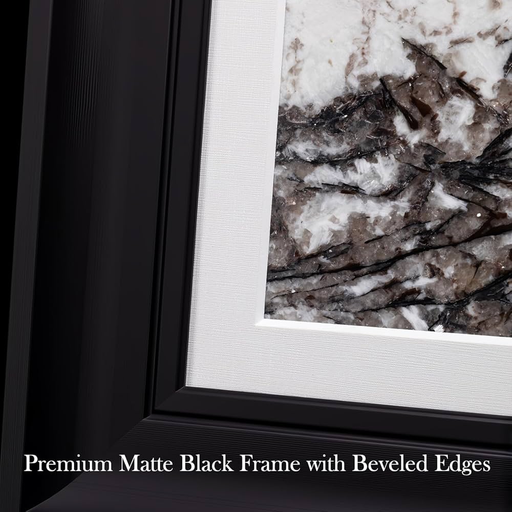 Natural Marble Decorative Wall Art Home Decor for Living Room Abstract Stone Painting Bedroom Aesthetic Office Farmhouse Fall Rustic Heavy Texture Picture Framed 14×14 inch Pandora Stone