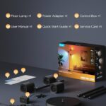 Govee Tree Floor Lamp for Bedroom, 3 Rotatable Lights Compatible with SmartThings, Alexa, and Matter, LED Black Modern Standing Lamp with Adjustable Focus, Music Sync for Living Room, Home Decor