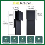 Modern LED Outdoor Wall Sconce 17W Integrated LED Outdoor Wall Mount,Anti Rust Textured Black Suit for Wet Locations and All Rooms,Easily Installed in Any Direction.Bulb Included.