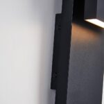 Modern LED Outdoor Wall Sconce 17W Integrated LED Outdoor Wall Mount,Anti Rust Textured Black Suit for Wet Locations and All Rooms,Easily Installed in Any Direction.Bulb Included.