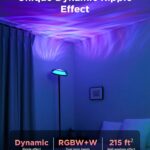 Govee Uplighter Floor Lamp for Living Room, RGBIC Ripple Projector, Floor Lamp for Bedroom, Compatible with SmartThings, Alexa, and Matter, LED Modern Corner Floor Light, Warm Cool White Standing Lamp