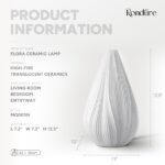 RONDURE 12.5″ Modern Ceramic Table Lamp, Fully Dimmable Modern Bedside Lamps for Bedroom, Living Room and Nightstand, White Translucent Ceramic Shade, Warm Ambient Lighting, Corded, Bulb IncludedI’m