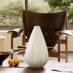 RONDURE 12.5″ Modern Ceramic Table Lamp, Fully Dimmable Modern Bedside Lamps for Bedroom, Living Room and Nightstand, White Translucent Ceramic Shade, Warm Ambient Lighting, Corded, Bulb IncludedI’m