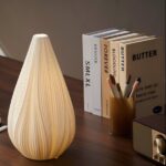 RONDURE 12.5″ Modern Ceramic Table Lamp, Fully Dimmable Modern Bedside Lamps for Bedroom, Living Room and Nightstand, White Translucent Ceramic Shade, Warm Ambient Lighting, Corded, Bulb IncludedI’m