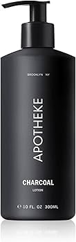 APOTHEKE Scented Hand & Body Lotion, Charcoal – 10 Fl Oz Nourishing Body Moisturizer Cream for Dry Skin – Gentle Daily Skincare for Men & Women with Natural Ingredients, All Skin Types
