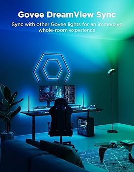 Govee Torchiere Floor Lamp with Matter, Alexa Compatible, RGBIC Warm Cool White Standing Lamp with 77 Scene Modes, Music Sync, 67″ Modern Floor Lamps for Living Room Bedroom, Black, 172 ft² Light Area