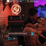 Lepro TB1 AI Smart Table Lamp, RGB+IC Addressable Color Changing Desk Light Alexa Google Home Enable, Music Sync, DIY Endless Scenes, APP Control Cool LED Lamp for Room Decor Ambient Lighting, 2.4 GHz