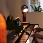 Cordless Table Lamp, Rechargeable Wooden Table Lamp with Touch Control & Adjustable Brightness, Cordless Decorative Bedside Lamp for Bedroom, Home Decor & Unique Gifts, Black Walnut