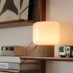 Halo Mushroom Lamp, 5W Cute Cordless Rechargeable Table Lamp with Glass Shade, 3 Color Temps LED Dimmable Ambient Lighting, Small Retro Touch Bedside Light for Bedroom Decor, Mustard Yellow