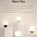 Halo Mushroom Lamp, 5W Cute Cordless Rechargeable Table Lamp with Glass Shade, 3 Color Temps LED Dimmable Ambient Lighting, Small Retro Touch Bedside Light for Bedroom Decor, Mustard Yellow