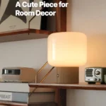 Halo Mushroom Lamp, 5W Cute Cordless Rechargeable Table Lamp with Glass Shade, 3 Color Temps LED Dimmable Ambient Lighting, Small Retro Touch Bedside Light for Bedroom Decor, Mustard Yellow