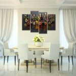 iHAPPYWALL Kitchen Pictures Wall Decor 4 Pieces Couful Spice in Spoon Vintage Canvas Wall Art Food Photos Painting On Canvas Stretched Framed Home Decoration Gift Ready to Hang