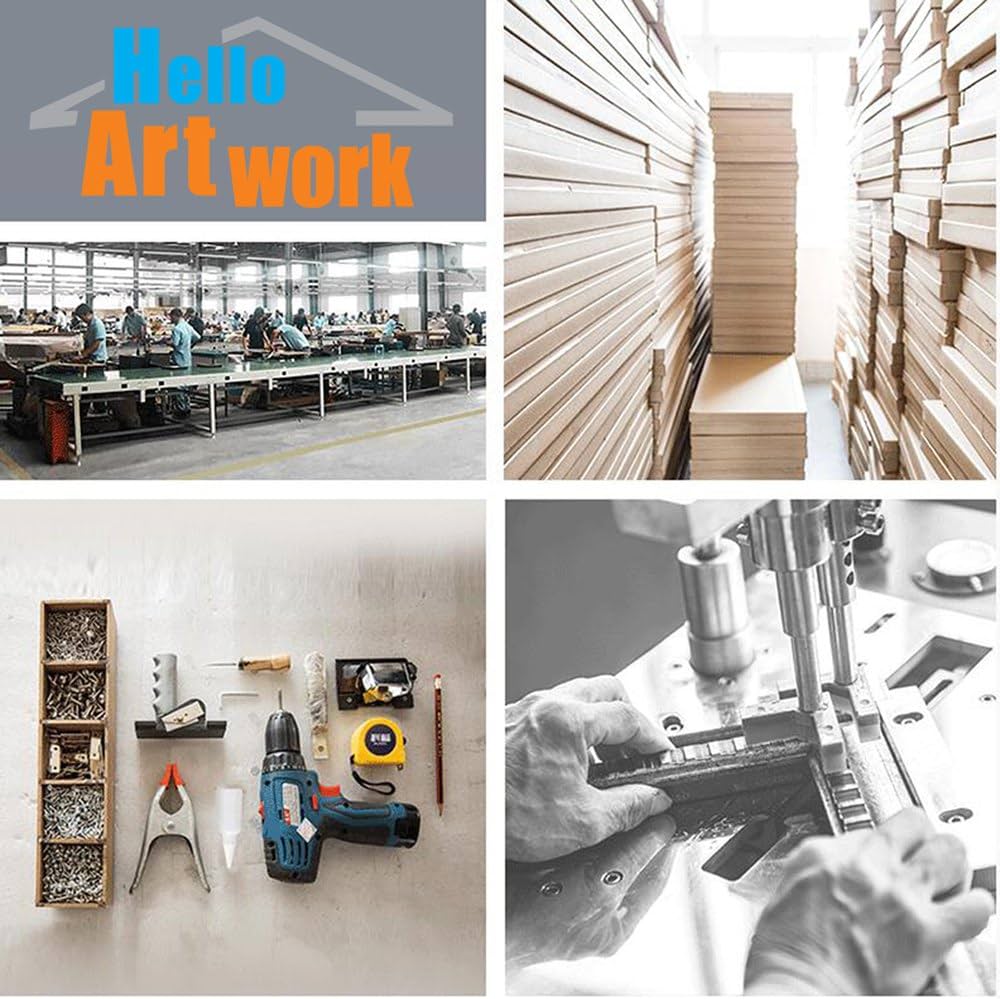 iHAPPYWALL Kitchen Pictures Wall Decor 4 Pieces Couful Spice in Spoon Vintage Canvas Wall Art Food Photos Painting On Canvas Stretched Framed Home Decoration Gift Ready to Hang