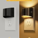 L LOHAS LED Night Lights Plug into Wall 2 Pack, Dusk to Dawn Sensor Nightlight, Brightness Adjustable, 3000K Soft White