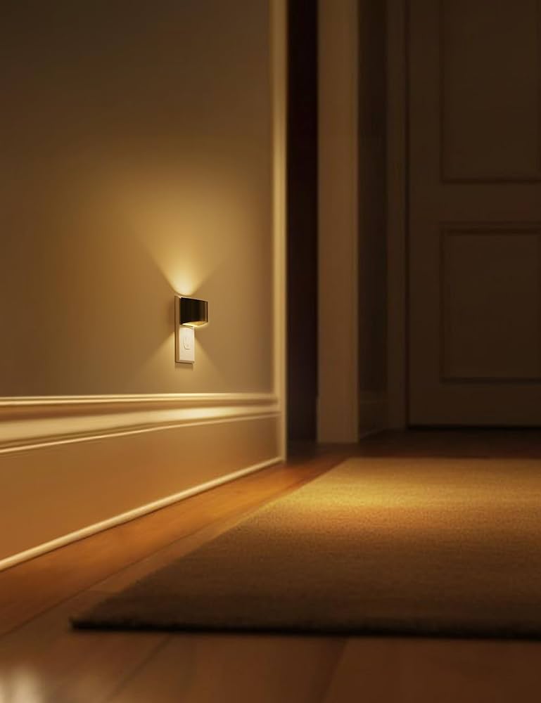 L LOHAS LED Night Lights Plug into Wall 2 Pack, Dusk to Dawn Sensor Nightlight, Brightness Adjustable, 3000K Soft White