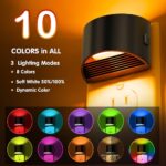 L LOHAS LED Night Lights Plug into Wall, Kids Night Lights with 8 RGB Color, Built-in Dusk to Dawn Sensor, Color Changing Mode, 2 Pack
