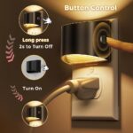 L LOHAS LED Night Lights Plug into Wall, Kids Night Lights with 8 RGB Color, Built-in Dusk to Dawn Sensor, Color Changing Mode, 2 Pack