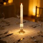 6 Pack Flameless Candles with Diamond Base Light – Hexagon Glass Holder, Remote Timer & Dimmer | Safe LED for Thanksgiving/Xmas Decor, Wedding Centerpiece (Crystallized-Brilliant, 6 Pack)