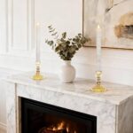 6 Pack Flameless Candles with Diamond Base Light – Hexagon Glass Holder, Remote Timer & Dimmer | Safe LED for Thanksgiving/Xmas Decor, Wedding Centerpiece (Crystallized-Brilliant, 6 Pack)