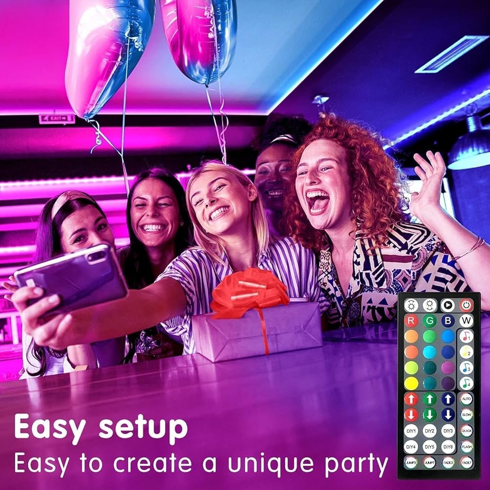 Tenmiro Led Lights for Bedroom 100ft (2 Rolls of 50ft) Music Sync Color Changing Strip Lights with Remote and App Control RGB Strip, for Room Home Party Decoration