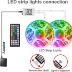Tenmiro Led Lights for Bedroom 100ft (2 Rolls of 50ft) Music Sync Color Changing Strip Lights with Remote and App Control RGB Strip, for Room Home Party Decoration