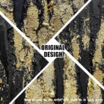 Large Hand Painted 3D Canvas Wall Art for Living Room, Neutral Abstract Black and Gold Texture Minimalismt Painting Handmade Picture Artwork Wall-Decor for Bedroom Home Decoration, Size 40×20 inches