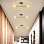 2 Lights Bathroom Wall Sconce Vanity Modern Industrial Wall Lamp Pole Wall Mount Lighting Fixture（Gold/Black Color）