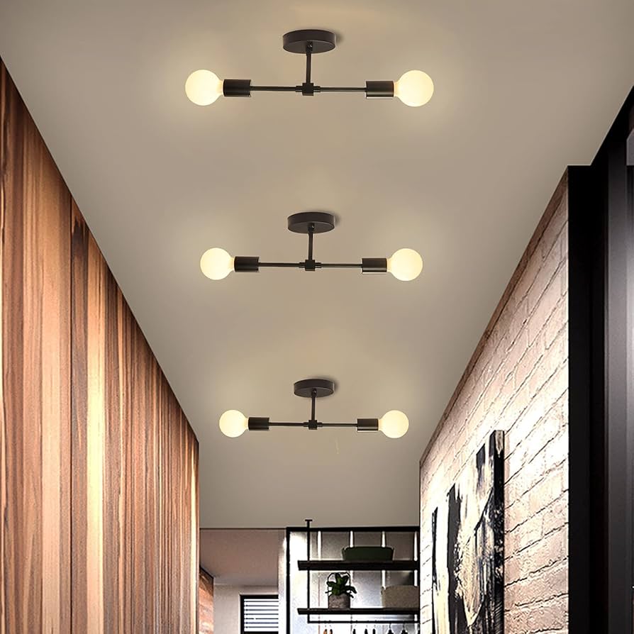 2-Lights Matte Black Bathroom Vanity Wall Sconce Modern Industrial Wall Lamp Pole Wall Mount Lighting Fixture（Black Color）