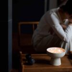 Blueme Calm Candle | Osmanthus & Sandalwood | 6 Wick – Refillable Wellness Candle with Essential Oils, Hand Finished & Poured Soy Wax Blend Ceramic Vessel, Natural Cotton Wicks | Giant 45 oz