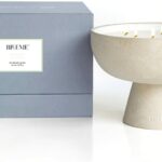 Blueme Renew Candle | Ivy & Rose | 6 Wick – Refillable Wellness Candle with Essential Oils, Hand Finished & Poured Soy Wax Blend Ceramic Vessel, Natural Cotton Wicks | Giant 45 oz