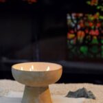 Blueme Renew Candle | Ivy & Rose | 6 Wick – Refillable Wellness Candle with Essential Oils, Hand Finished & Poured Soy Wax Blend Ceramic Vessel, Natural Cotton Wicks | Giant 45 oz