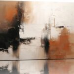 Black and White Canvas Wall Art Decor for Living Room Abstract Wall Art Pictures for Bedroom Brown Artwork Painting Large Modern Canvas Print for Home Office Decorations, Ready to Hang