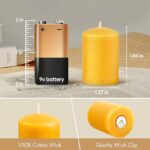 Natural Beeswax Votive Candles,11-12 Hours Unscented Votive Candles Bulk,6 Pack Beeswax Candle for Prayers,100% Pure Bees Wax Candles for Spa Relax