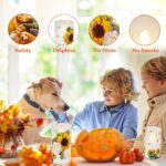 Sunflower Decor Flameless Candles Gifts for Women,Sunflower Candle Housewarming Gifts New Home Get Well Soon Gifts for Women,Decorative Battery Operated Candles