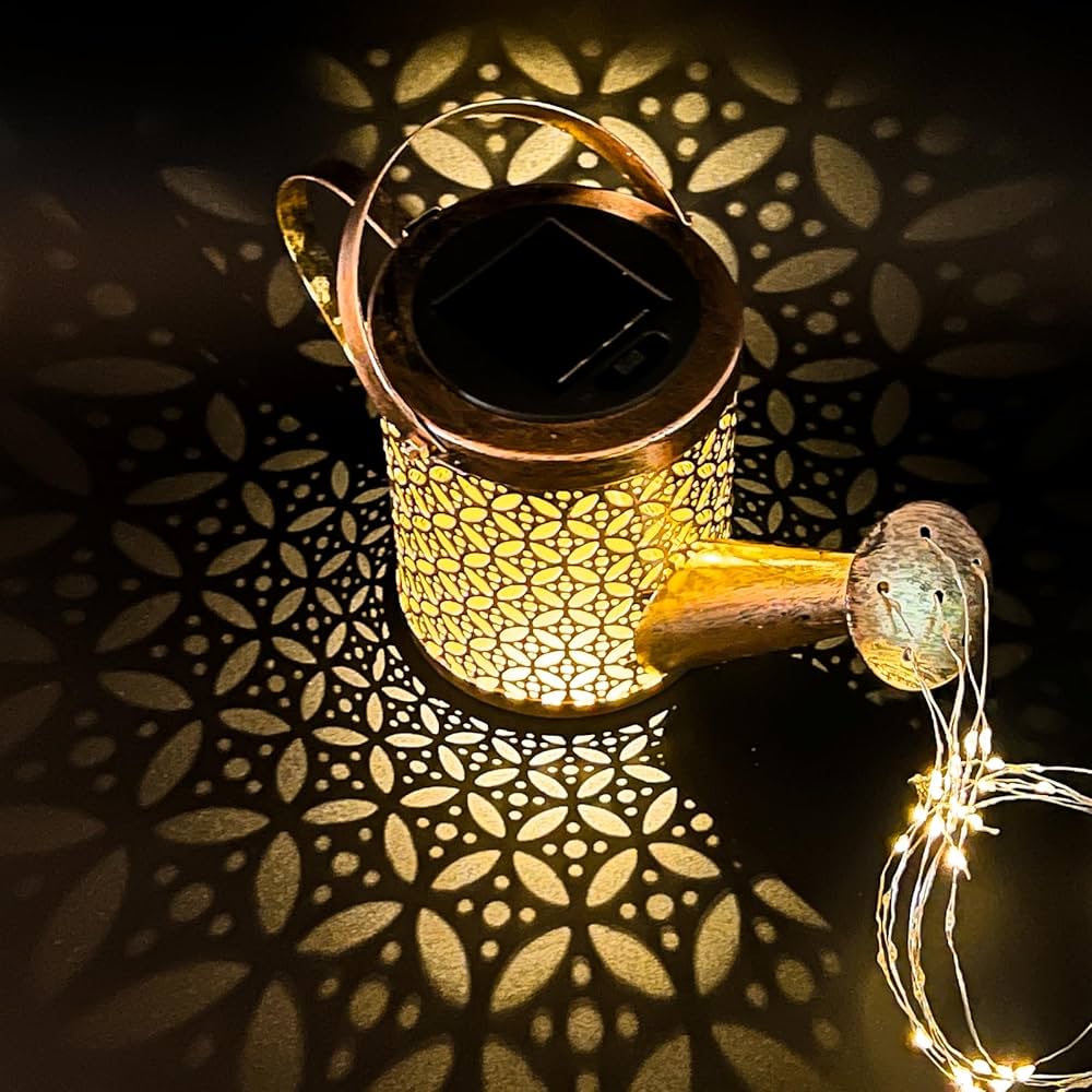 Solar Watering Can Light – Solar Yard Decorations Outdoor,Garden Decor Lights for Yard,IP65 Waterproof Hanging Lantern Lights,Outside Garden Flower Bed Decor Light for Moms Birthday