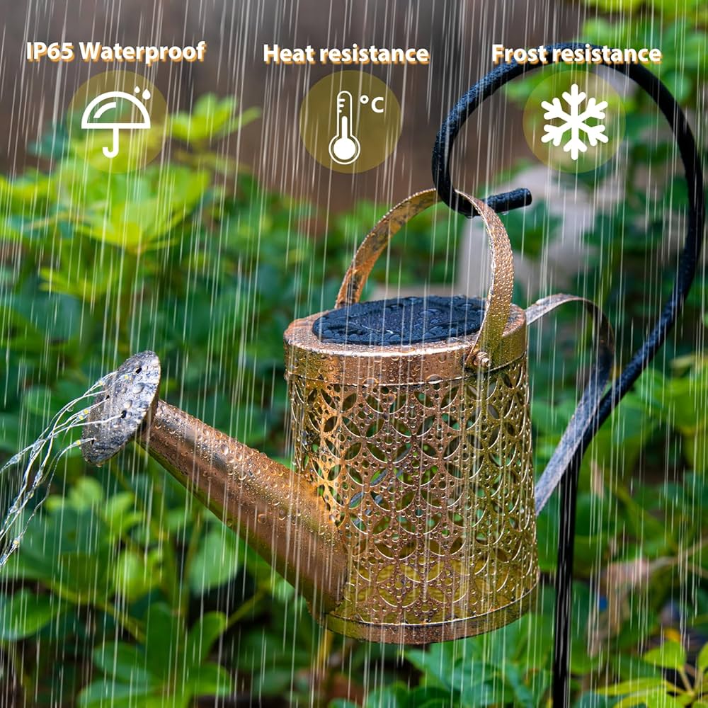 Solar Watering Can Light – Solar Yard Decorations Outdoor,Garden Decor Lights for Yard,IP65 Waterproof Hanging Lantern Lights,Outside Garden Flower Bed Decor Light for Moms Birthday
