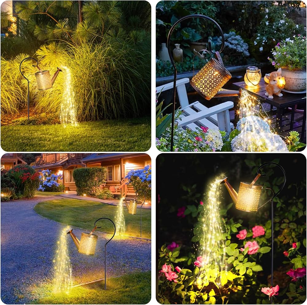 Solar Watering Can Light – Solar Yard Decorations Outdoor,Garden Decor Lights for Yard,IP65 Waterproof Hanging Lantern Lights,Outside Garden Flower Bed Decor Light for Moms Birthday
