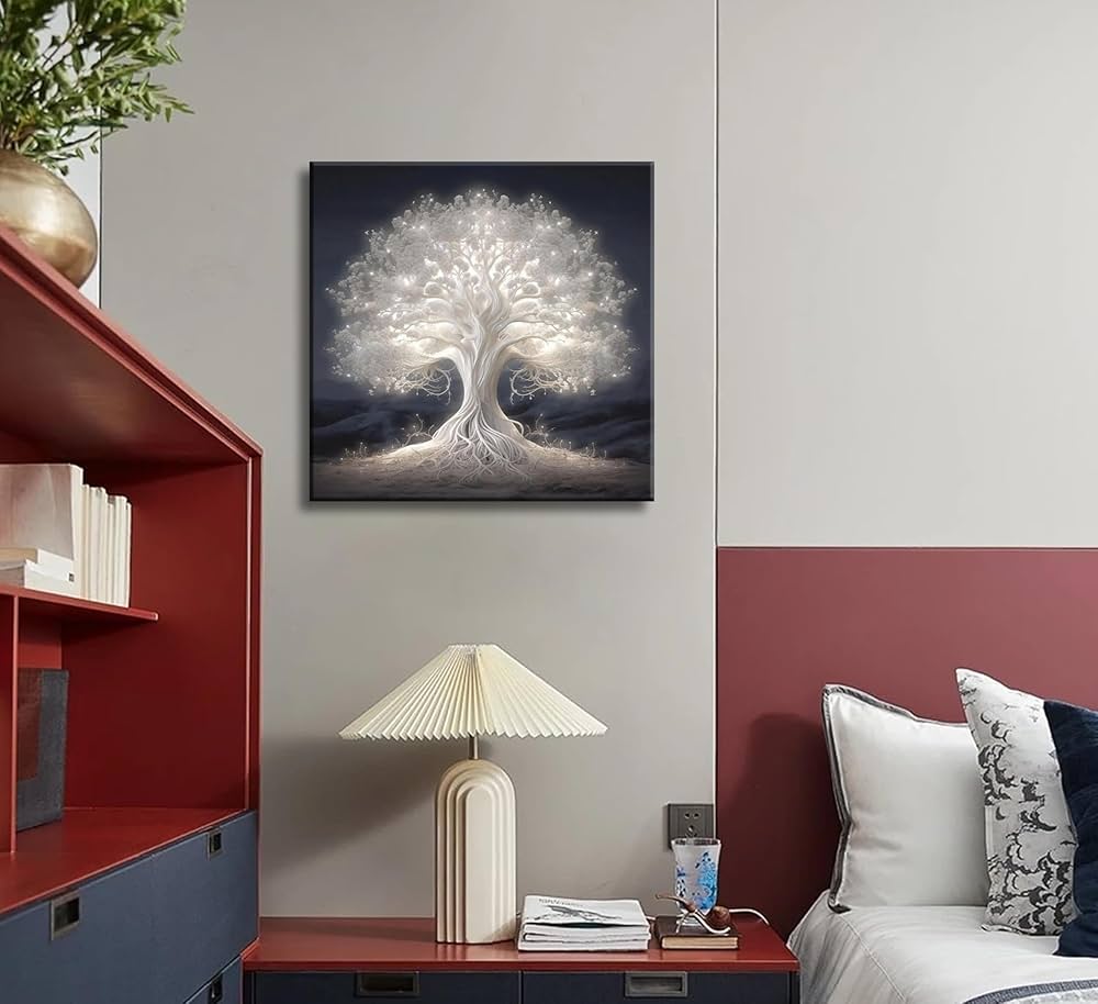Tree of Life Canvas Wall Art Abstract Myth Tree of Life Painting Picture Wall Decor spiritual office Poster Print Artwork for the Living room office meditation room bedroom hotel Home Decoration