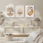 Tree of Life Canvas Wall Art Lotus Zen Painting Picture Wall Decor Abstract Yin Yang Fall Art Poster Print Artwork for Living Room Yoga Room Hotel Bedroom Home Decoration