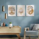 Tree of Life Canvas Wall Art Lotus Zen Painting Picture Wall Decor Abstract Yin Yang Fall Art Poster Print Artwork for Living Room Yoga Room Hotel Bedroom Home Decoration