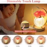 Rose Flower Lamp,Birthday Gifts for Women,Rechargeable Cordless LED Touch Lamps,3-Colour Infinitely Dimming Small Night Light,for Living Room,Dining Room,Bedroom Festival Home Decor