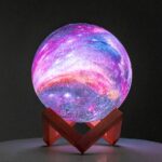 BRIGHTWORLD Moon Lamp Galaxy Lamp 5.9 inch 16 Colors LED 3D Moon Light, Remote & Touch Control Moon Night Light Christmas Gifts for Girls Boys Kids Women Birthday（Wooden Base）