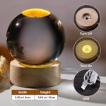 Jesuspirit – Christian Decor, Wooden Light Base Crystal Ball Night Light, Home Decor – Christian Gifts for Men and Women (The Virgin Mary)