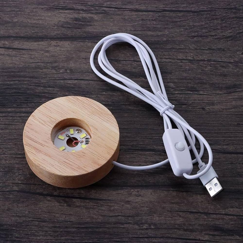 Jesuspirit – Christian Decor, Wooden Light Base Crystal Ball Night Light, Home Decor – Christian Gifts for Men and Women (The Virgin Mary)