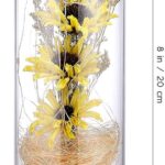 Artificial Sunflower in Glass Dome Enchanted Sunflower with LED Light Preserved Flowers Flower Dome for Day Mothers Day Valentines Birthday, Yellow