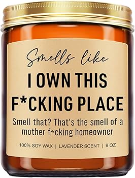 Funny Scented Candle, House Warming Gifts New Home, Housewarming Gifts for Women, Men, Couple, New Homeowner – First Apartment Essentials – Closing Presents for Home Buyers – 9 oz