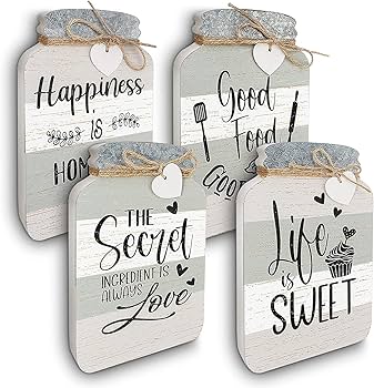 Old Shack Collection – Kitchen Wall Decor Set of 4 – Durable Kitchen Wall Art – Refined Kitchen Decor to Elevate Your Home, Crafted for Lasting Style, 8 x 5 in